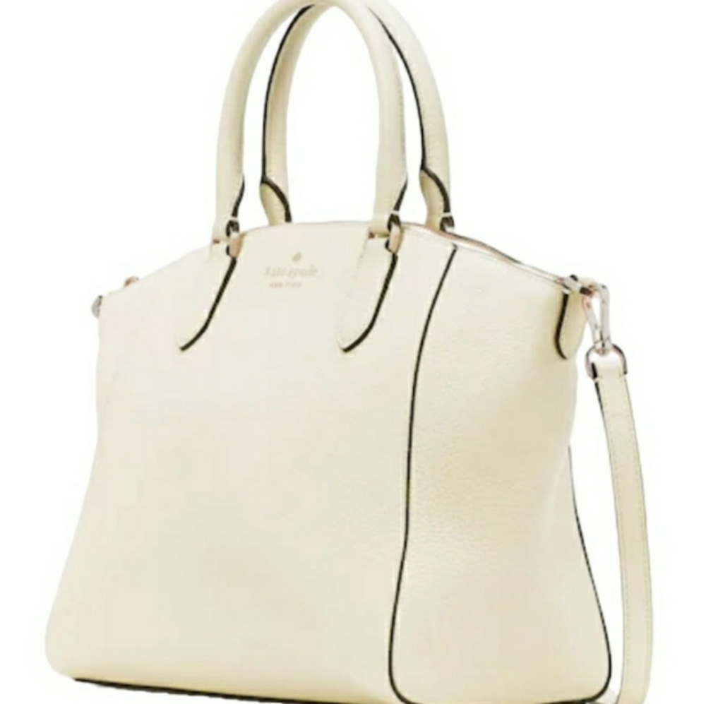 KATE SPADE ♠️ Payton Monica Satchel VIOLA 🥟 ( Buttermilk )